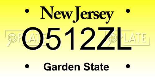 O512ZL New Jersey License Plate