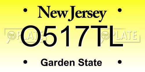 O517TL New Jersey License Plate