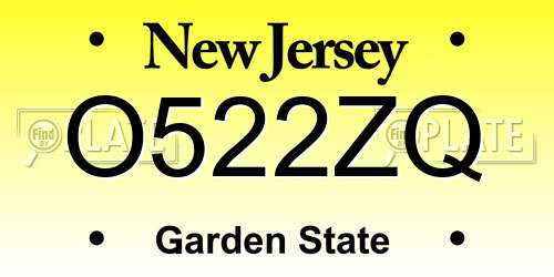 O522ZQ New Jersey License Plate