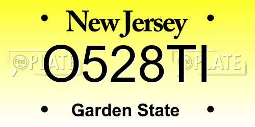 O528TI New Jersey License Plate