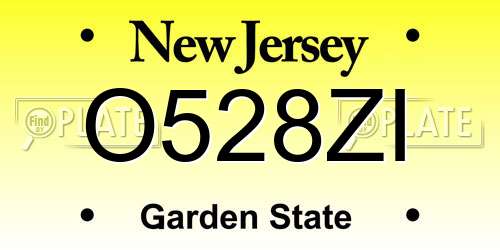O528ZI New Jersey License Plate