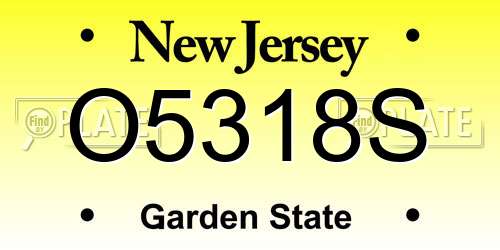 O5318S New Jersey License Plate