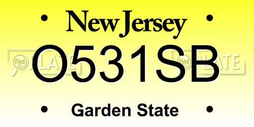 O531SB New Jersey License Plate