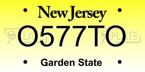 O577TO New Jersey License Plate