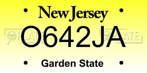 O642JA New Jersey License Plate
