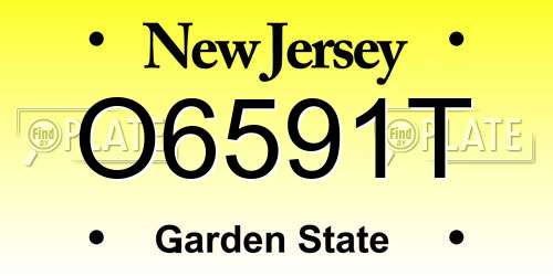 O6591T New Jersey License Plate