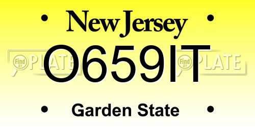 O659IT New Jersey License Plate
