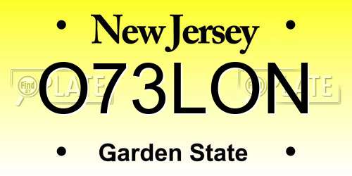 O73LON New Jersey License Plate