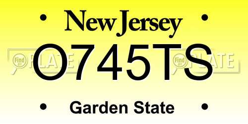 O745TS New Jersey License Plate