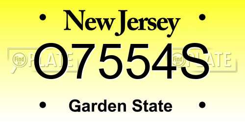 O7554S New Jersey License Plate