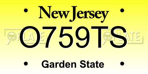 O759TS New Jersey License Plate