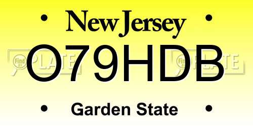 O79HDB New Jersey License Plate