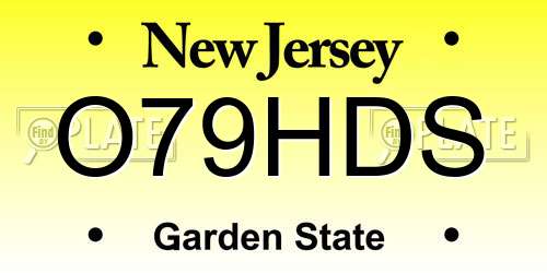 O79HDS New Jersey License Plate
