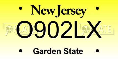 O902LX New Jersey License Plate