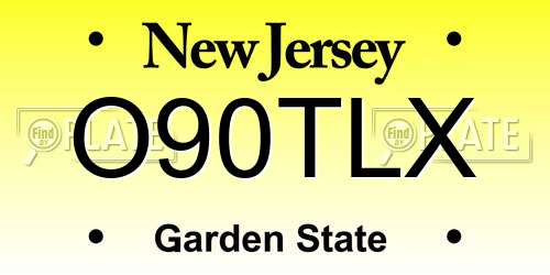 O90TLX New Jersey License Plate