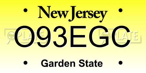 O93EGC New Jersey License Plate