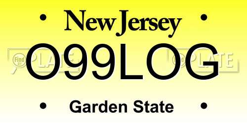 O99LOG New Jersey License Plate