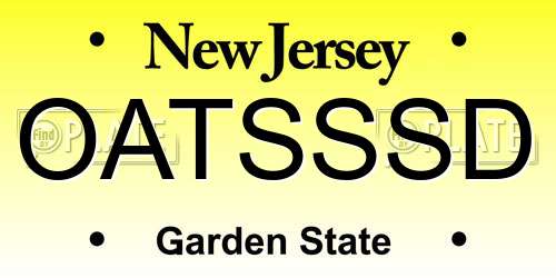 OATSSSD New Jersey License Plate