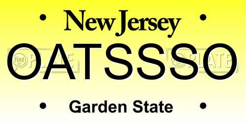 OATSSSO New Jersey License Plate