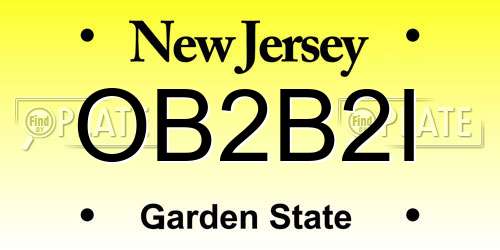 OB2B2I New Jersey License Plate