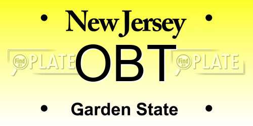 OBT New Jersey License Plate