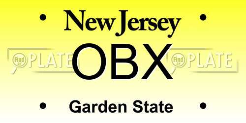 OBX New Jersey License Plate