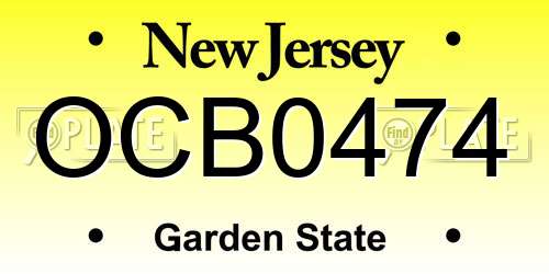 OCB0474 New Jersey License Plate