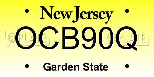 OCB90Q New Jersey License Plate