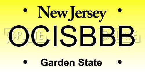 OCISBBB New Jersey License Plate