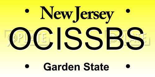 OCISSBS New Jersey License Plate