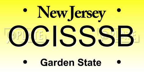 OCISSSB New Jersey License Plate