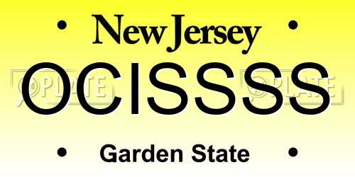 OCISSSS New Jersey License Plate