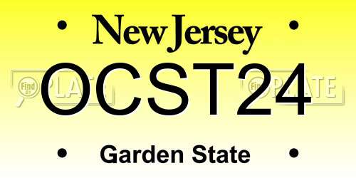 OCST24 New Jersey License Plate