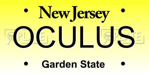 OCULUS New Jersey License Plate