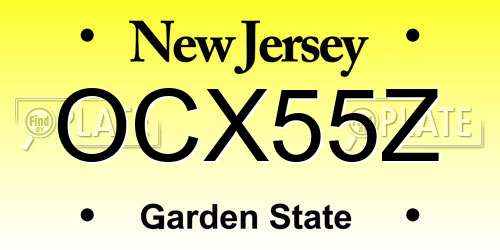 OCX55Z New Jersey License Plate