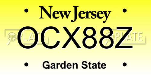 OCX88Z New Jersey License Plate