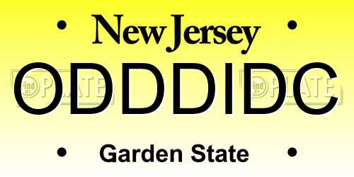 ODDDIDC New Jersey License Plate