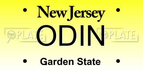 ODIN New Jersey License Plate