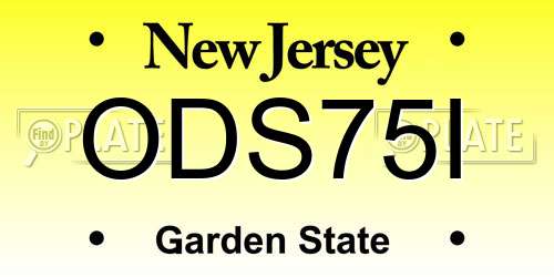 ODS75I New Jersey License Plate