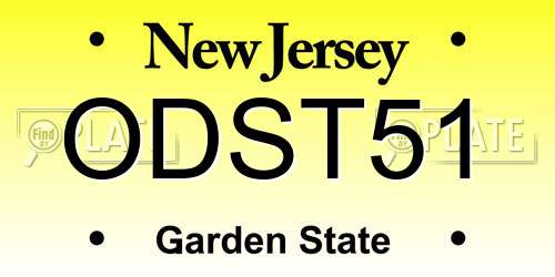 ODST51 New Jersey License Plate