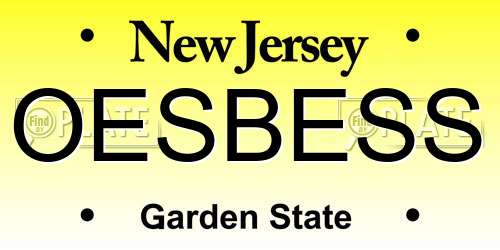 OESBESS New Jersey License Plate
