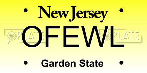 OFEWL New Jersey License Plate