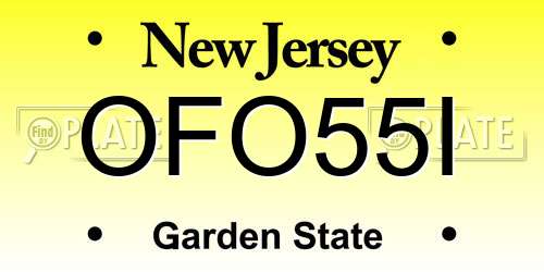 OFO55I New Jersey License Plate