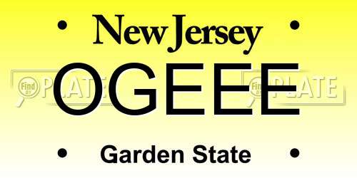 OGEEE New Jersey License Plate