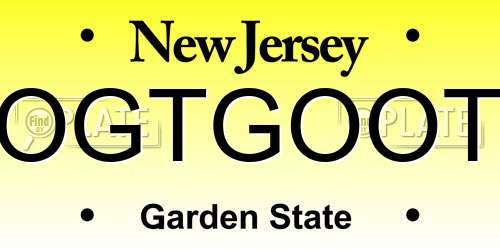 OGTGOOT New Jersey License Plate