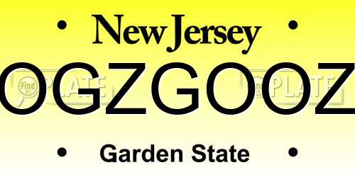 OGZGOOZ New Jersey License Plate