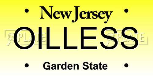 OILLESS New Jersey License Plate