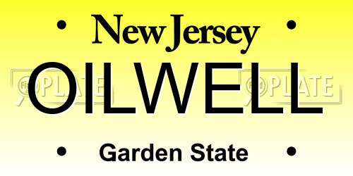 OILWELL New Jersey License Plate