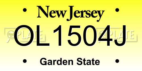 OL1504J New Jersey License Plate