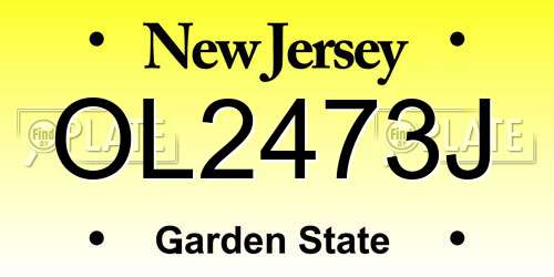 OL2473J New Jersey License Plate